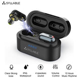 원래 SYLLABLE S101 QCC3020 칩 블루투스 V5.0베이스 이어폰 10 시간 헤드셋 소음 감소 S101 볼륨 제어