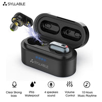 원래 SYLLABLE S101 QCC3020 칩 블루투스 V5.0베이스 이어폰 10 시간 헤드셋 소음 감소 S101 볼륨 제어